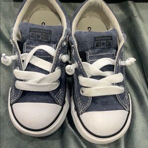 EUC CONVERSE dark denim size 8 infant sneakers